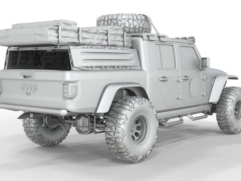Jeep Gladiator Rubicon 2021 3D Model