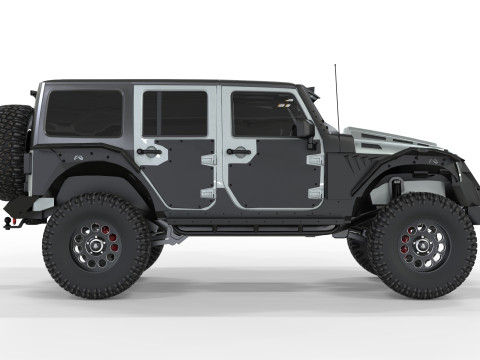 Eep Wrangler Rubicon Fab Fours 2018 3D 모델