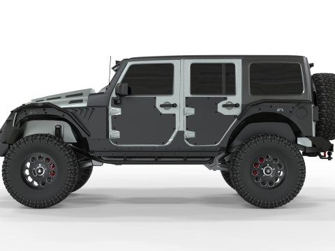 Eep Wrangler Rubicon Fab Fours 2018 3D 모델