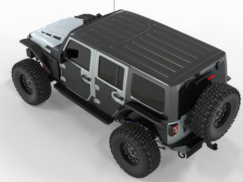 Eep Wrangler Rubicon Fab Fours 2018 3D 모델