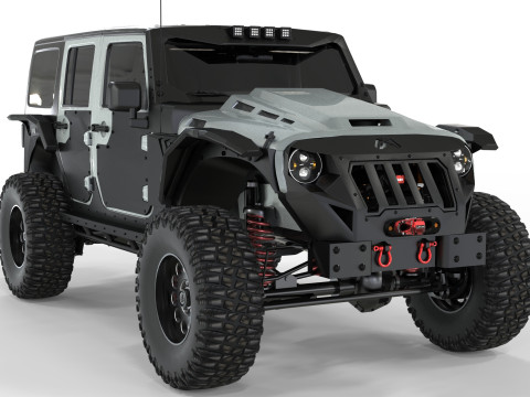 Eep Wrangler Rubicon Fab Fours 2018 3D 모델