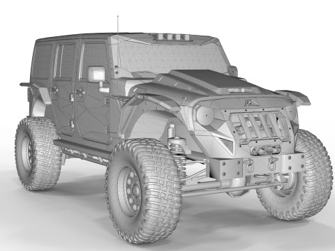 Eep Wrangler Rubicon Fab Fours 2018 3D 모델