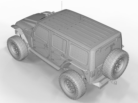 Eep Wrangler Rubicon Fab Fours 2018 3D 모델