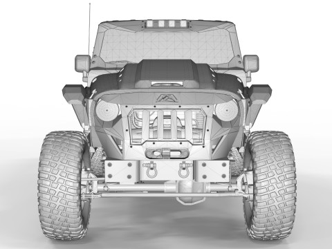 Eep Wrangler Rubicon Fab Fours 2018 3D 모델