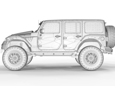 Eep Wrangler Rubicon Fab Fours 2018 3D 모델