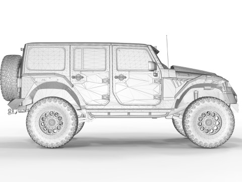 Eep Wrangler Rubicon Fab Fours 2018 3D 모델