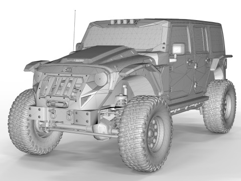 Eep Wrangler Rubicon Fab Fours 2018 3D 모델