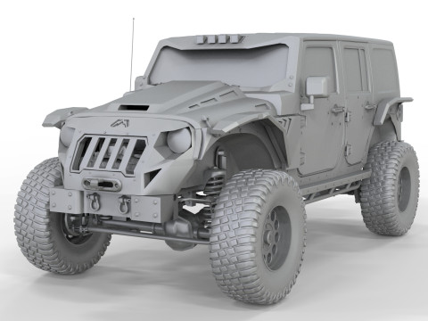 Eep Wrangler Rubicon Fab Fours 2018 3D 모델