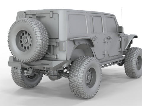Eep Wrangler Rubicon Fab Fours 2018 3D 모델