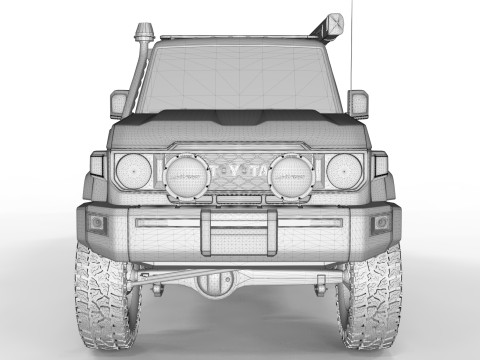 Toyota Land Cruiser LC70 2024 Model 3D