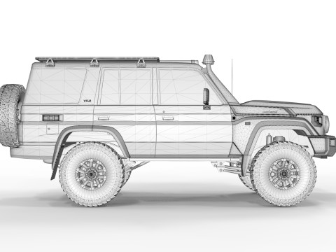 Toyota Land Cruiser LC70 2024 Model 3D