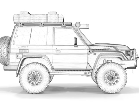 Toyota Land Cruiser Serie 70 2024 ARB 3D-Modell