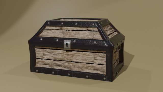 Treasure chest 3D 모델 .c4d .max .obj .3ds .fbx .stl .blend 