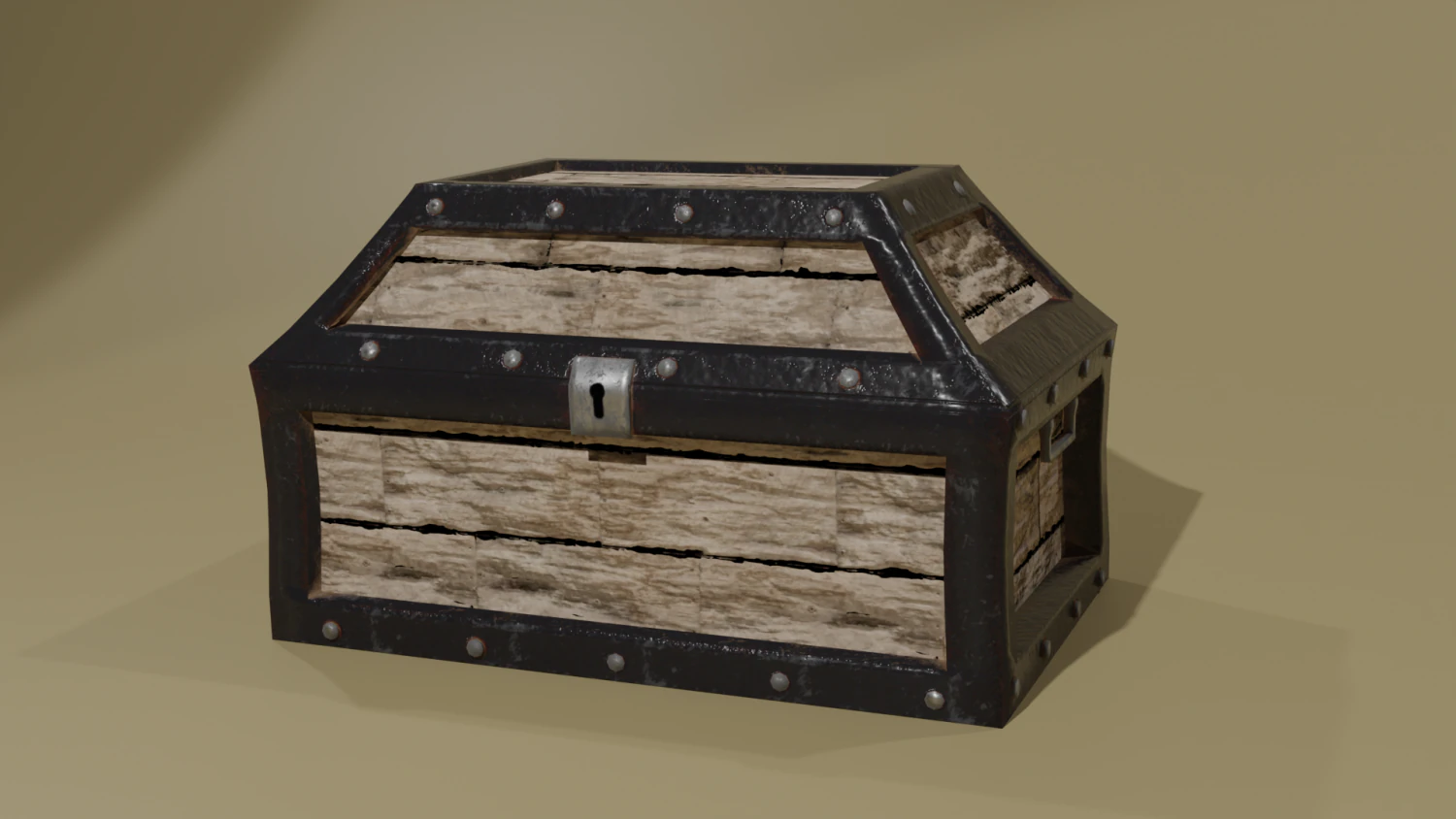 Treasure chest 3D Model .c4d .max .obj .3ds .fbx .stl .blend 