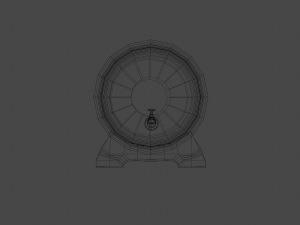 An old wine barrel 3D 모델
