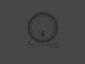 An old wine barrel 3D Model