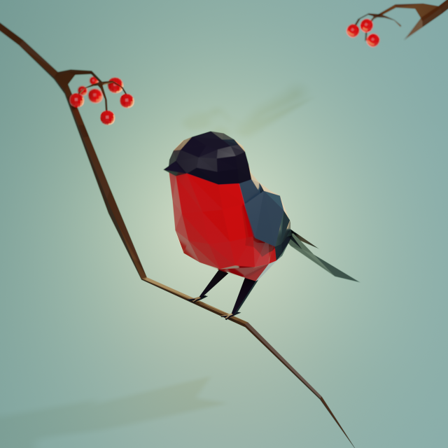 Bullfinch 3D 모델 .c4d .max .obj .3ds .fbx .stl .blend 