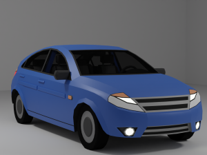 Lowpoly generic hatchback 3D 模型