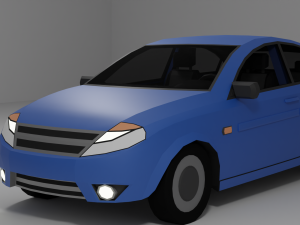 Lowpoly generic hatchback Modello 3D