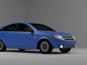Lowpoly generic hatchback Modello 3D