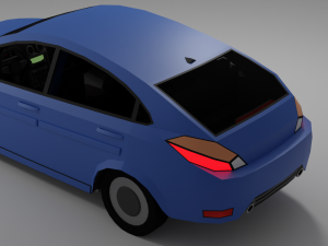 Lowpoly generic hatchback Modello 3D