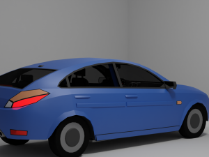 Lowpoly generic hatchback Modello 3D