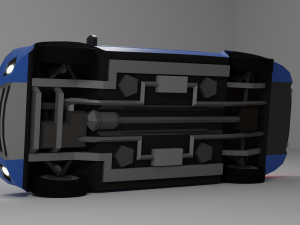 Lowpoly generic hatchback Modello 3D