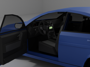 Lowpoly generic hatchback Modello 3D