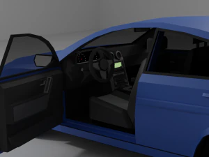 Lowpoly generic hatchback 3D Model