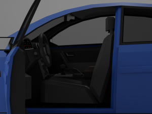 Lowpoly generic hatchback Modello 3D