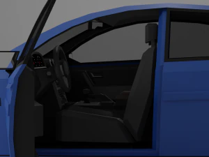 Lowpoly generic hatchback 3D Model