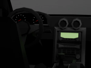 Lowpoly generic hatchback 3D Model