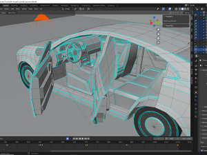 Lowpoly generic hatchback Modello 3D