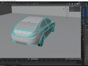 Lowpoly generic hatchback Modello 3D