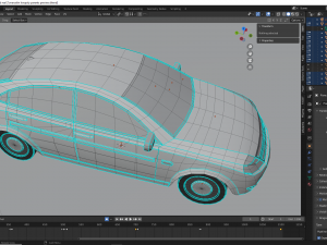 Lowpoly generic hatchback Modello 3D