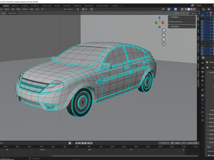 Lowpoly generic hatchback Modello 3D