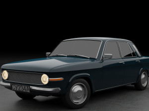 Generic 70s soviet sedan 3D Model