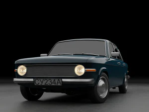 Generic 70s soviet sedan 3D Model