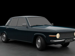 Generic 70s soviet sedan 3D Model