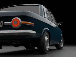 Generic 70s soviet sedan Model 3D