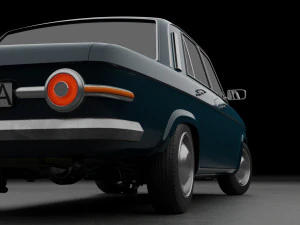 Generic 70s soviet sedan 3D Model