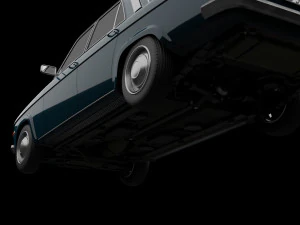 Generic 70s soviet sedan 3D Model