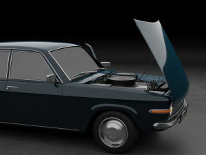 Generic 70s soviet sedan 3D Model