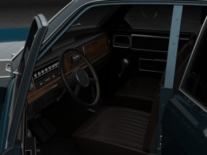 Generic 70s soviet sedan Model 3D