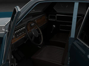 Generic 70s soviet sedan 3D Model