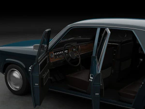 Generic 70s soviet sedan 3D Model