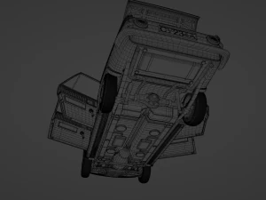 Generic 70s soviet sedan 3D Model