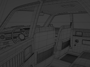 Generic 70s soviet sedan Model 3D
