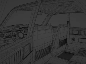 Generic 70s soviet sedan 3D Model