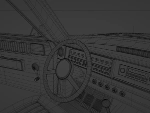 Generic 70s soviet sedan 3D Model